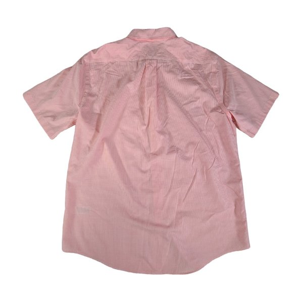 LL Bean Mens Medium Regular Shirt Traditional Fit Short Sleeve 280481 Orange - Picture 2 of 9